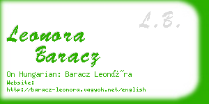 leonora baracz business card